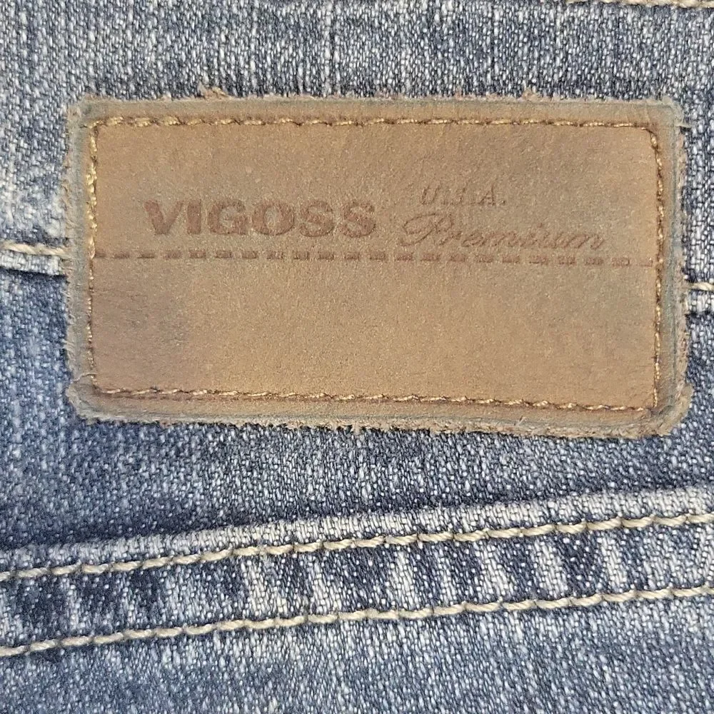Vigoss. Capri jeans. Size 9/10. Embroidery. Sun, Peacock. EUC